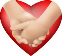 heart holding hands